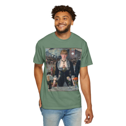 A Bar at the Folies-Bergère by Edouard Manet Unisex Garment-Dyed T-shirt