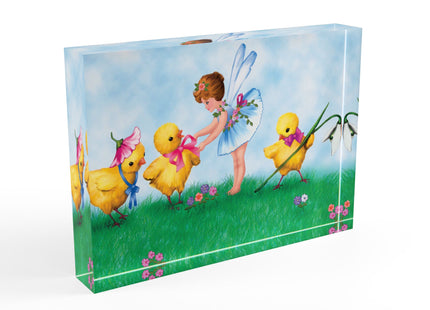 The Fairy’s Springtime Welcome Acrylic Art Block