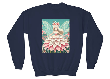 Lily Fairy in Bloom Youth Crewneck Sweatshirt