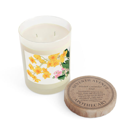 Golden Bow Orchid by Tanigami Kônan Scented Candle - Full Glass, 11oz - The White Tea & Fig, The Lavender & Sage, and The Ocean Mist & Moss