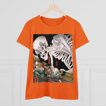 Mitsukuni Defying the Skeleton Spectre by Utagawa Kuniyoshi Women's Midweight Cotton Tee