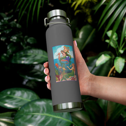 Three Mermaids with Strings of Pearls by Carlo Chiostri Copper Vacuum Insulated Bottle, 22oz
