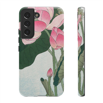 Blooming Lotus Flowers by Ohara Koson Phone Cases
