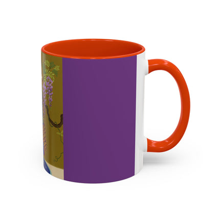 Wisteria Elegance Colorful Mug (11oz, 15oz) – Floral Beauty, Kimono Art & Timeless Grace