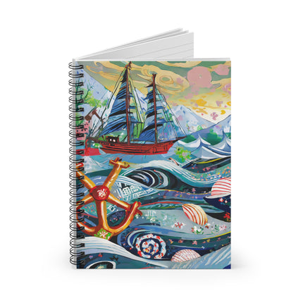 Nautical Patterns Spiral Notebook - Ruled Line