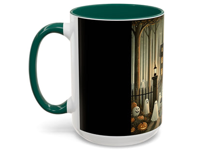 Ghostly Welcome – A Halloween Night Colorful Mugs (11oz, 15oz)