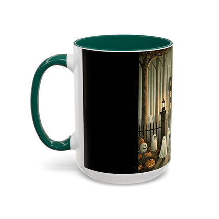 Ghostly Welcome – A Halloween Night Colorful Mugs (11oz, 15oz)