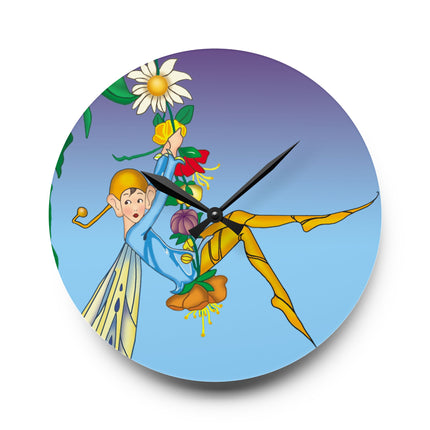 A Fairy's Delight Acrylic Wall Clock