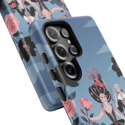 🌹🎭 The Rose Masquerade Promenade Phone Case – Art Deco Floral Elegance