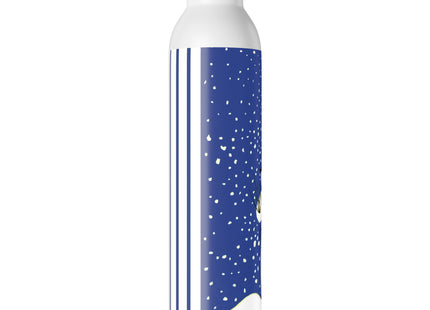 Snowman in Falling Snow Slim Water Bottle