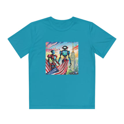 High Fashion Cyberpunk CIA Robots Youth Competitor Tee