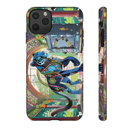 Cyber Panther's Hunt Phone Cases