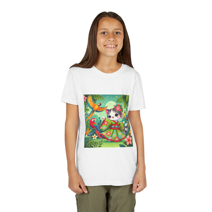 Parrot Dance of the Geisha Kitten Youth Short Sleeve Tee