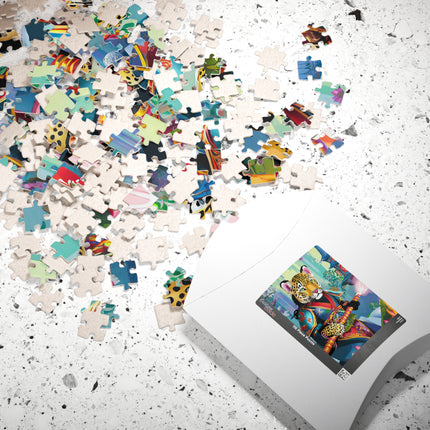 Cyberpunk Leopard Puzzle (110, 252, 520 or 1014-piece)