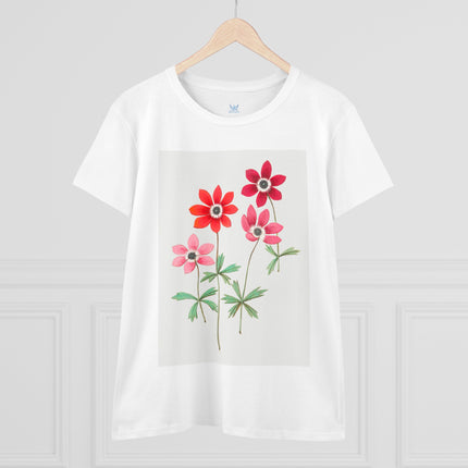 Women's Anemone Print Midweight Cotton Tee