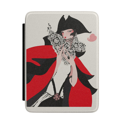 Crimson Masquerade Kindle Case – Dramatic Grace & Bold Elegance