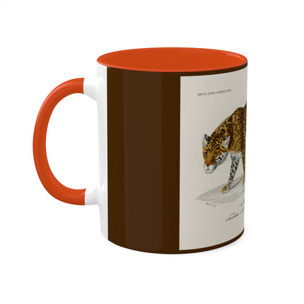 Jaguar by Charles Dessalines D' Orbigny Colorful Mugs, 11oz