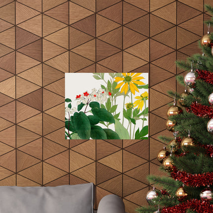 Clerodendrum & Rudbeckia by Tanigami Kônan Premium Matte Horizontal Posters