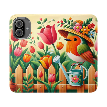 🌷🐦 The Little Garden Tender Flip Case – Sunshine, Care & Storybook Charm