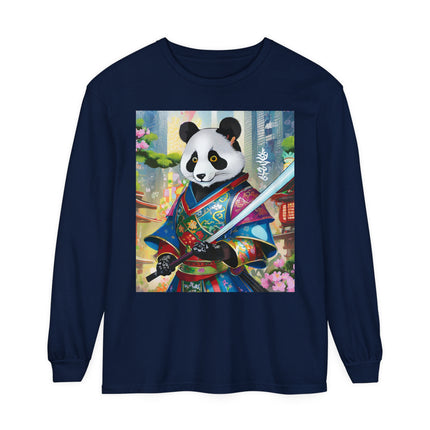Cyberpunk Samurai Panda Long Sleeve T-Shirt
