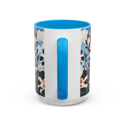 🌊🌼 The Windswept Seaside Promenade Colorful Mug – Art Deco Coastal Elegance