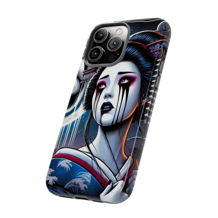 Geisha’s Black Ink Tears Phone Cases