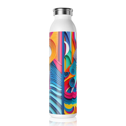 Surfing Zebra Slim Water Bottle