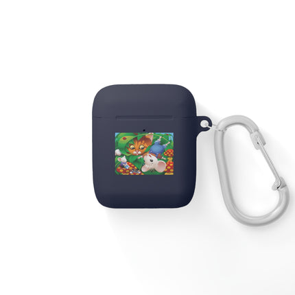 Curious Tabby & Merry Mice – Woodland Adventure AirPods Case