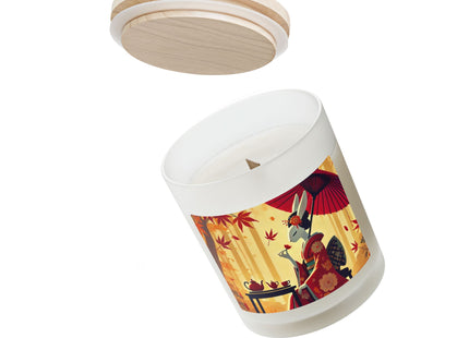 Theatrical Harvest Rabbit Frosted Glass Candle, 11oz