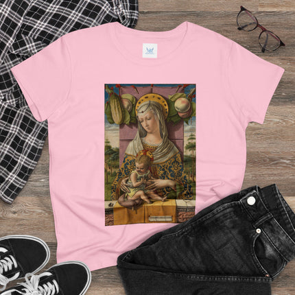 Madonna and Child by Carlo Crivelli Women's Midweight Cotton Tee