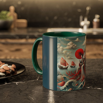 Ladies by the Quiet Sea Colorful Mugs (11oz, 15oz)