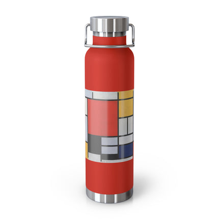 Composition with Red, Yellow, Blue, and Black by Piet Mondrian Copper Vacuum Insulated Bottle, 22oz