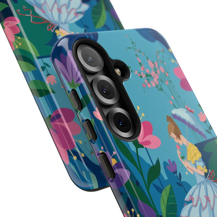 🌸☂️ A Stroll Through The Enchanted Forest Phone Case – Art Deco Floral Fantasy