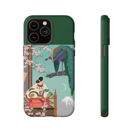 Peacock Garden Phone Case – Japanese Elegance & Timeless Beauty