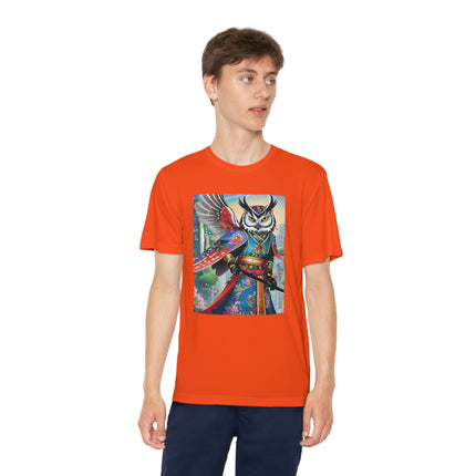 Cyberpunk Samurai Owl Youth Competitor Tee