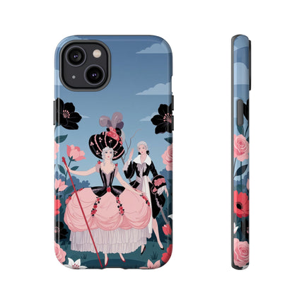 🌹🎭 The Rose Masquerade Promenade Phone Case – Art Deco Floral Elegance