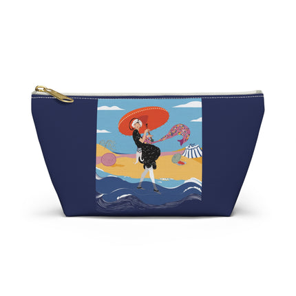 Beachside Promenade Cosmetic Bag – Glamorous Summer Stroll & Retro Chic