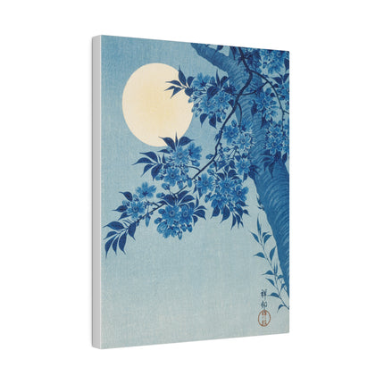 Blossoming Cherry on a Moonlit Night by Ohara Koson – Japanese Serenity