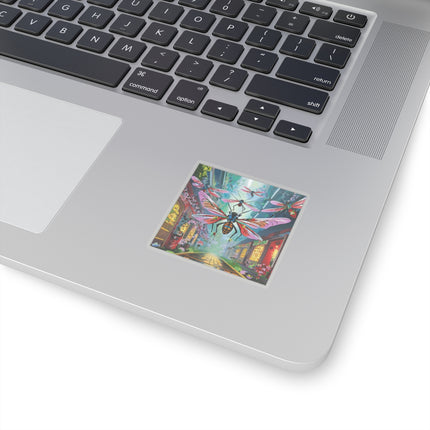Neon Swarm Kiss-Cut Stickers (4 Sizes)