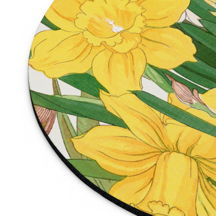 Daffodil by Tanigami Kônan Mouse Pad, Round and Rectangle