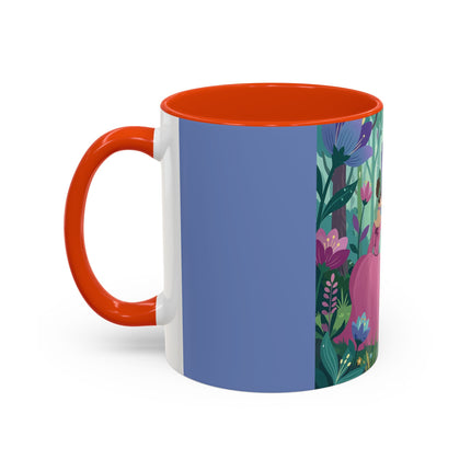 The Lady Of The Enchanted Mirror Colorful Mugs – Art Deco Botanical Elegance