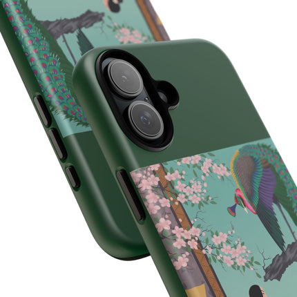 Peacock Garden Phone Case – Japanese Elegance & Timeless Beauty