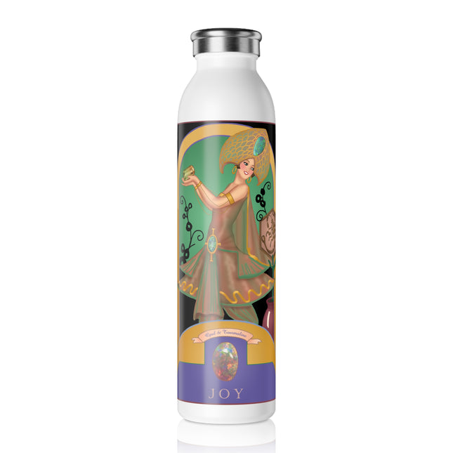 October & Opal, Tourmaline (from the Gem Series) by Sofia Chiostri Slim Water Bottle