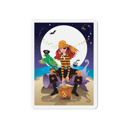 Moonlit Pirate Halloween Die-Cut Magnets (5 Sizes)