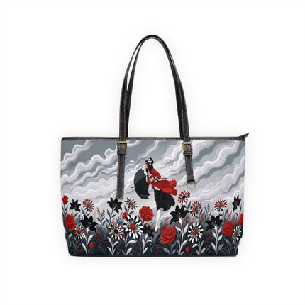 🌹☂️ The Lady In The Storm Shoulder Bag – Art Deco Fashion Drama