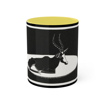 “Goat” (“Blesbok”) by Samuel Jessurun de Mesquita Colorful Mugs, 11oz