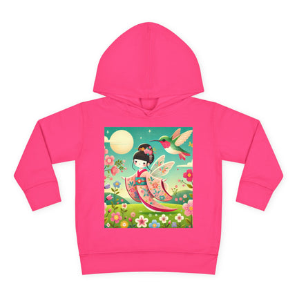 Geisha Fairy and the Hummingbird Blossom Toddler Pullover Fleece Hoodie