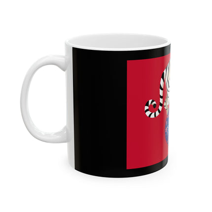 Majestic White Tiger on a Celestial Journey 11 oz Ceramic Mug