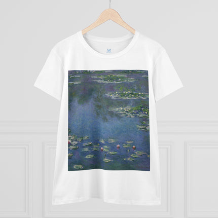 Water Lilies by Claude Monet Women's Midweight Cotton Tee