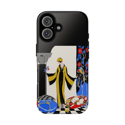 Art Deco Flapper in Yellow Robe Phone Case – Elegant Glamour & Exotic Charm